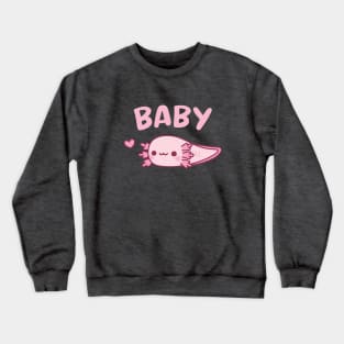 Cute Pink Baby Axolotl Larva Doodle Crewneck Sweatshirt